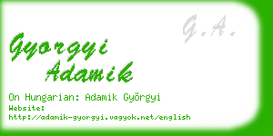 gyorgyi adamik business card